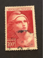 Timbre 733.  100f Rouge, Oblitéré - Used Stamps
