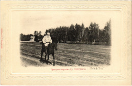 PC RUSSIA LEV TOILSTOI ON HORSE BACK (a58368) - Russie