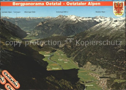 71985096 Oetz Tirol Bergpanorama Oetztal Laengenfeld Oetztaler Alpen Wappen Flie - Autres & Non Classés