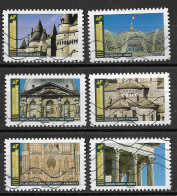 France 2019  Oblitéré Autoadhésif  N° 1672 - 1673 - 1676 - 1679 - 1680 - 1681  -  Histoire De Styles  - Architecture - Used Stamps