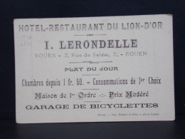 139 CHROMOS . PUBLICITE . HOTEL RESTAURANT DU LION D OR . I. LERONDELLE . ROUEN . 2 RUE DE LA SEINE. CYRANO DE BERGERAC - Advertising