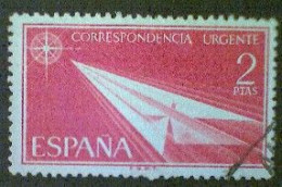Spain (España), Scott #E21, Used (o) Special Delivery, 1956, Paper Plane, 2ptas, Scarlet - Usados