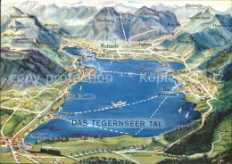 71984365 Tegernsee Landkarte Mit Rottach Egern Alpen Tegernsee - Tegernsee