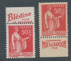 BM-82:  FRANCE:  N° 283h** (type 4) (2 Pub Différentes) - Unused Stamps