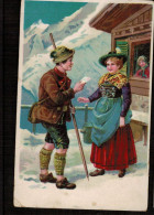 1907 - Illustration - La Remise D'une Lettre Dans Un Chalet De Haute Montagne - Poste & Facteurs