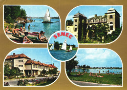 SENEC, MULTIPLE VIEWS, ARCHITECTURE, RESORT, BEACH, BOAT, CASTLE, SLOVAKIA, POSTCARD - Slowakei