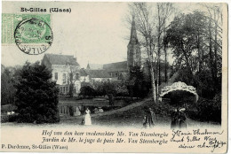 St-gilles (Waes) Hof Vand Der Heer Vrederechter Mr. Van Steenberghe Circulée En 1903 - Sint-Gillis-Waas