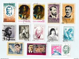 Roumanie Lot De 16 Timbres Personnages Politique - Culturel - Religieux - - Altri & Non Classificati