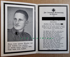 Sterbebild Waffen-SS Funker Oberschütze Waldai-Höhen B.Poljzo 18.10.1941 Aschau - 1939-45