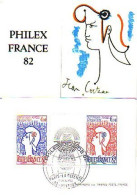 A40 427 Carte Maximum B/F Philexfrance 82 S/S - Briefmarkenausstellungen