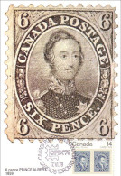 A40 405 Carte Maximum 6 Pence Prince Albert - Familles Royales