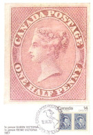 A40 401 Carte Maximum 1/2 Pence Victoria - Royalties, Royals