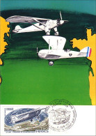 A40 319 Carte Maximum Traversee Atlantique Nord Charles Lindbergh - Flugzeuge