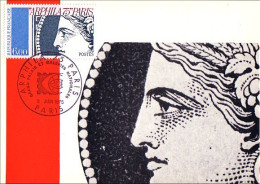 A40 104 Carte Maximum Arphila 75 Ceres - Briefmarkenausstellungen