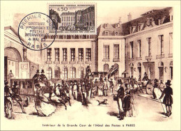 A40 25 Carte Maximum Hotel Des Postes 1863 - Post & Briefboten