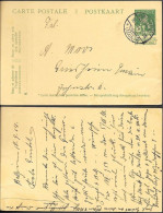 Belgium 5c Postal Stationery Card To Griesheim Germany 1914 - Postcards 1909-1934