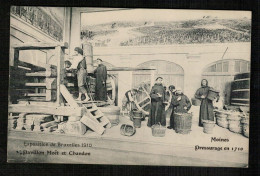 Exposition Bruxelles 1910 - Pavillon Moët Et Chandon - Moines - Pressurage En 1710 - Universal Exhibitions