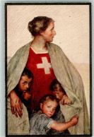 10396831 - Helvetia Mit Kindern Sign. Eug. Durnand - Expositions