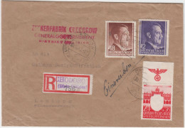 7/2  DR Einschreiben Umschlag RECO CHODOROW 1943  NACH LEMBERG - Covers & Documents