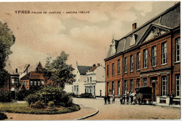 Ypres Palais De Justice - Ancienn Eveché Colorée Et Circulée En 1914 - Ieper