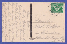 Dt. Reich 1925 Verkehrsausstellung 5 Pf Mi.-Nr. 370X Als EF Auf AK Großer Arber - Briefe U. Dokumente