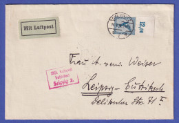 Dt. Reich 1926 Adler 20 Pf Mi-Nr. 380 Mit Oberrand Auf Luftpost-Brief O CHEMNITZ - Cartas & Documentos