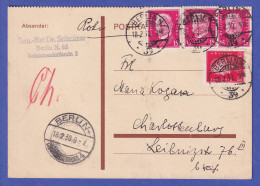 Dt. Reich 1930 Mi.-Nr. 413 Und 414 In MiF Auf Rohrpostkarte O BERLIN - Covers & Documents