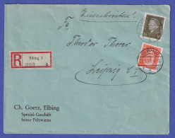 Dt. Reich 1932 Mi.-Nr. 417 Und 466 In MiF Auf R-Brief O ELBING  - Briefe U. Dokumente