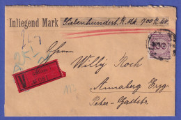 Dt. Reich 1929 Korbdeckel 100 Pf Mi.-Nr. 343 Als EF Auf Wertbrief O GLAUCHAU - Brieven En Documenten