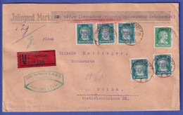 Dt. Reich 1927 Mi.-Nr. 387 Und 392 In MiF Auf Wert-Brief O ARNSTADT - Covers & Documents