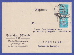 Dt. Reich 1931 Hindenburg 4 Pf Mi.-Nr. 454 Als MEF Auf Postkarte O BERLIN - Briefe U. Dokumente