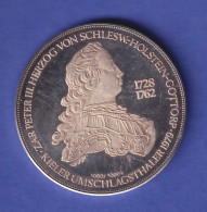 Silbermedaille Zar Peter III. Herzog Von Schleswig-Holstein - Kieler Wappen 1979 - Ohne Zuordnung