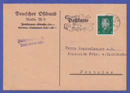 Dt Reich 1929 Ebert 8 Pf Mi.-Nr. 412 EF Auf Postkarte O BERLIN An V. Richthofen - Briefe U. Dokumente