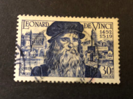 Timbre 929 Leonardo De Vinci. 30f Bleu, Oblitéré - Gebraucht