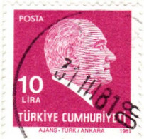 1981 - TURQUIA - KEMAL ATATURK - YVERT 2310 - Gebraucht