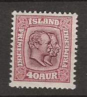 1907 MNH Iceland Facit 86 Postfris** - Neufs