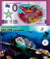 0-Euro VEBL 02 2023 Color Handbemalt ! SEA LIFE BENALMADENA - MEERESSCHILDKRÖTE - Privatentwürfe