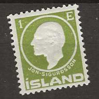 1911 MNH Iceland Facit 108 Postfris** - Unused Stamps