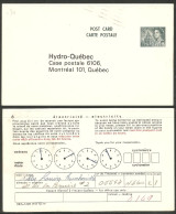 A42 211 Canada Carte Postale QEII 8c Slate Hydro-Quebec Used BOUCHERVILLE - 1953-.... Regno Di Elizabeth II