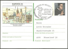 A42 176a Germany Europa Naposta 81 Exposition Philatelique Postmarked Europa - Briefmarkenausstellungen