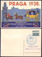 A42 153a CP Diligence Expo Prague 1938 With Cachet At The Back 29.VI.39-10 - Kutschen