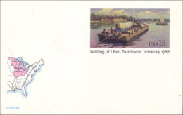 A42 129 USA Postcard Ohio 1788 Bateau Boat - Bateaux
