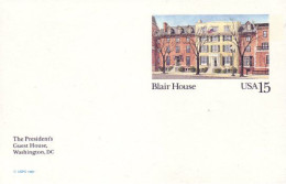 A42 126a USA Postcard Guest House Blair House - Monuments