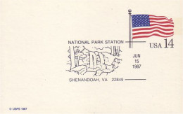 A42 104 USA Postcard USA Flag Shenandoah VA FDC - Sonstige & Ohne Zuordnung