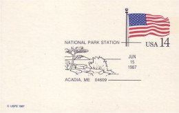 A42 97 USA Postcard USA Flag Acadia ME FDC - Otros & Sin Clasificación