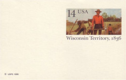 A42 84 USA Postcard Wisconsin Territory Construction 1636 - Onafhankelijkheid USA