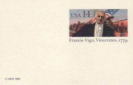 A42 92a USA Postcard Francis Vigo 1779 - Militaria