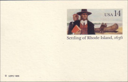 A42 83 USA Postcard Rhode Island 1636 - Indépendance USA