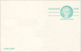 A42 76 USA Postcard Charles Carroll Patriot Domestic Rate - Militaria