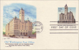 A42 63 USA Postcard Old Washington Post Office FDC - Monumentos